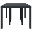 vidaXL Poly Rattan Garden Dining Table in Anthracite/Gray