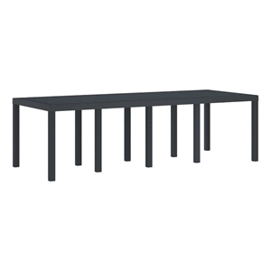vidaXL Poly Rattan Garden Dining Table in Anthracite/Gray