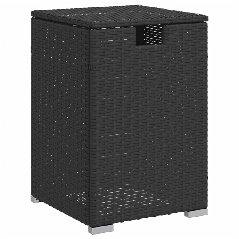 vidaXL PE Rattan with Powder Coated Steel Propane Tank Cover Table in Brown