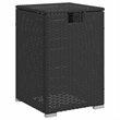 vidaXL PE Rattan with Powder Coated Steel Propane Tank Cover Table in Brown