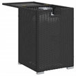 vidaXL PE Rattan with Powder Coated Steel Propane Tank Cover Table in Brown