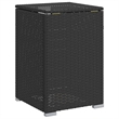 vidaXL PE Rattan with Powder Coated Steel Propane Tank Cover Table in Brown