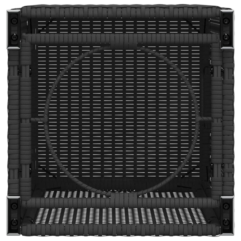 vidaXL PE Rattan with Powder Coated Steel Propane Tank Cover Table in Brown