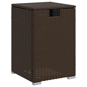 vidaXL PE Rattan with Powder Coated Steel Propane Tank Cover Table in Gray