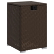 vidaXL PE Rattan with Powder Coated Steel Propane Tank Cover Table in Gray
