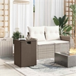 vidaXL PE Rattan with Powder Coated Steel Propane Tank Cover Table in Gray