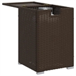 vidaXL PE Rattan with Powder Coated Steel Propane Tank Cover Table in Gray