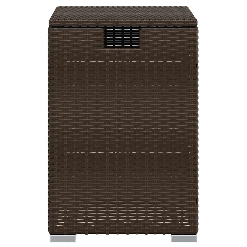 vidaXL PE Rattan with Powder Coated Steel Propane Tank Cover Table in Gray
