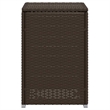 vidaXL PE Rattan with Powder Coated Steel Propane Tank Cover Table in Gray