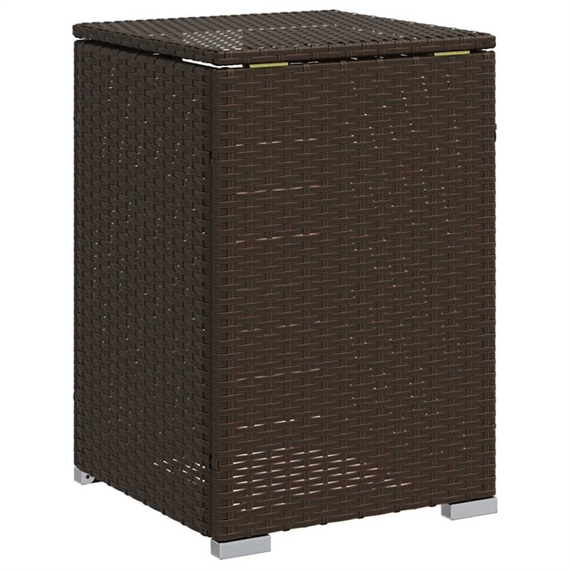 vidaXL PE Rattan with Powder Coated Steel Propane Tank Cover Table in Gray