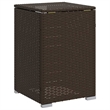 vidaXL PE Rattan with Powder Coated Steel Propane Tank Cover Table in Gray