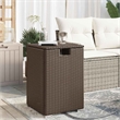vidaXL PE Rattan with Powder Coated Steel Propane Tank Cover Table in Gray