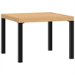 vidaXL Powder Coated Steel Garden Coffee Table in Black and Brown