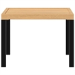 vidaXL Powder Coated Steel Garden Coffee Table in Black and Brown