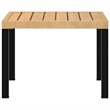 vidaXL Powder Coated Steel Garden Coffee Table in Black and Brown