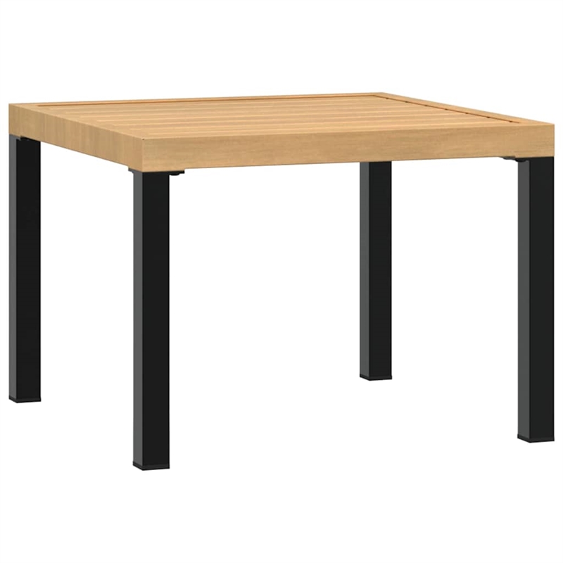 vidaXL Powder Coated Steel Garden Coffee Table in Black and Brown
