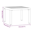 vidaXL Powder Coated Steel Garden Coffee Table in Black and Brown