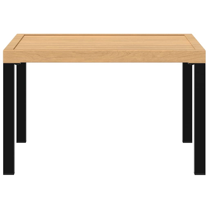 vidaXL Powder Coated Aluminum Garden Coffee Table in Black and Brown