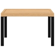 vidaXL Powder Coated Aluminum Garden Coffee Table in Black and Brown