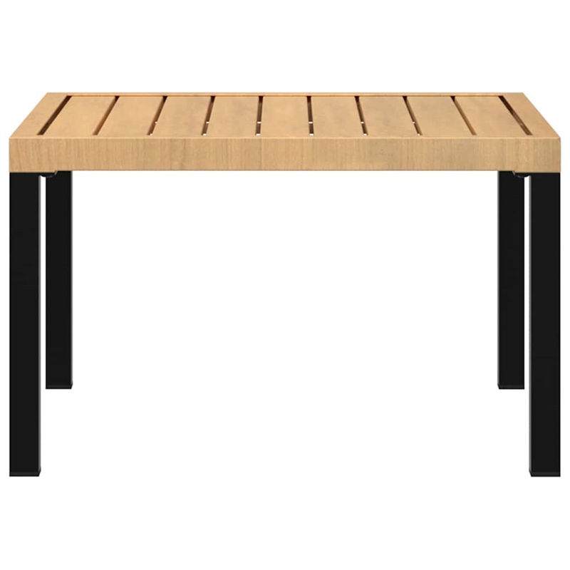 vidaXL Powder Coated Aluminum Garden Coffee Table in Black and Brown