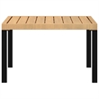vidaXL Powder Coated Aluminum Garden Coffee Table in Black and Brown