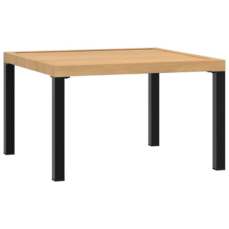 vidaXL Powder Coated Aluminum Garden Coffee Table in Black and Brown
