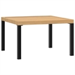 vidaXL Powder Coated Aluminum Garden Coffee Table in Black and Brown
