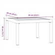 vidaXL Powder Coated Aluminum Garden Coffee Table in Black and Brown