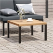 vidaXL Powder Coated Aluminum Garden Coffee Table in Black and Brown