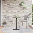 vidaXL Powder Coated Steel Garden Dining Table in Black