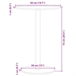 vidaXL Powder Coated Steel Garden Dining Table in Black
