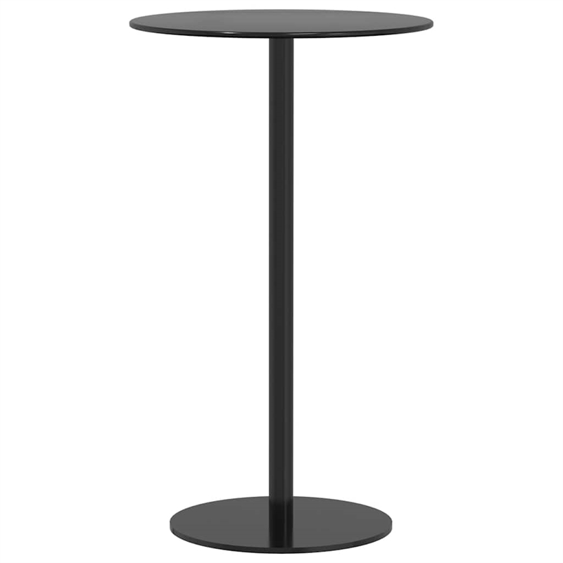 vidaXL Powder Coated Steel Garden Dining Table in Black