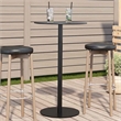 vidaXL Powder Coated Steel Garden Dining Table in Black