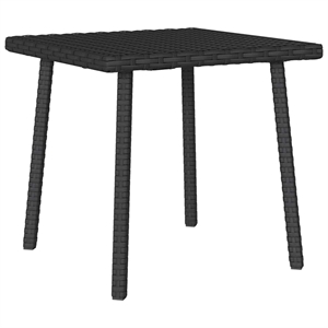 vidaXL Powder Coated Steel Small Garden Coffee Table in Black