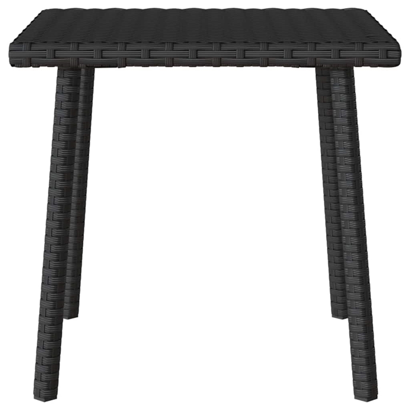 vidaXL Powder Coated Steel Small Garden Coffee Table in Black