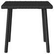 vidaXL Powder Coated Steel Small Garden Coffee Table in Black