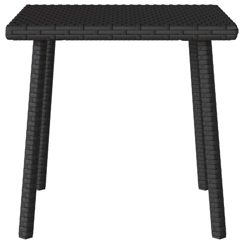 vidaXL Powder Coated Steel Small Garden Coffee Table in Black