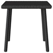 vidaXL Powder Coated Steel Small Garden Coffee Table in Black