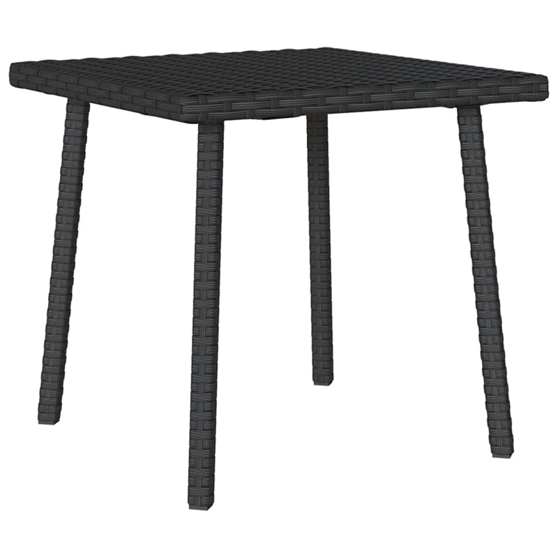 vidaXL Powder Coated Steel Small Garden Coffee Table in Black
