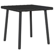vidaXL Powder Coated Steel Small Garden Coffee Table in Black