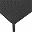 vidaXL Powder Coated Steel Small Garden Coffee Table in Black