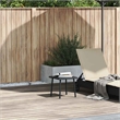 vidaXL Powder Coated Steel Small Garden Coffee Table in Black