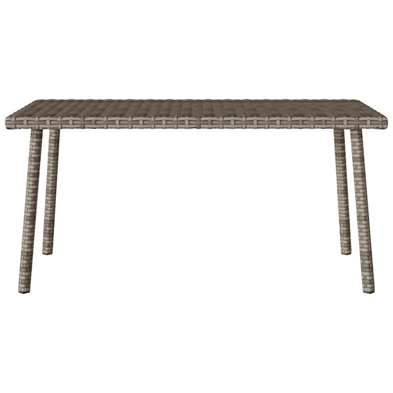 vidaXL PE Rattan with Powder Coated Steel Garden Coffee Table in Gray