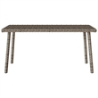 vidaXL PE Rattan with Powder Coated Steel Garden Coffee Table in Gray