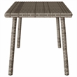 vidaXL PE Rattan with Powder Coated Steel Garden Coffee Table in Gray