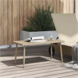 vidaXL PE Rattan with Powder Coated Steel Garden Coffee Table in Beige