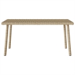 vidaXL PE Rattan with Powder Coated Steel Garden Coffee Table in Beige