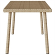 vidaXL PE Rattan with Powder Coated Steel Garden Coffee Table in Beige