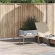 vidaXL PE Rattan with Powder Coated Steel Garden Coffee Table in Beige