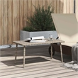 vidaXL PE Rattan with Powder Coated Steel Garden Coffee Table in Light Gray